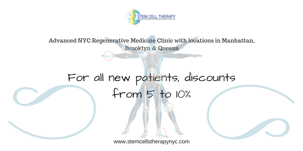 Discount from Stem Cell Therapy for all new patients