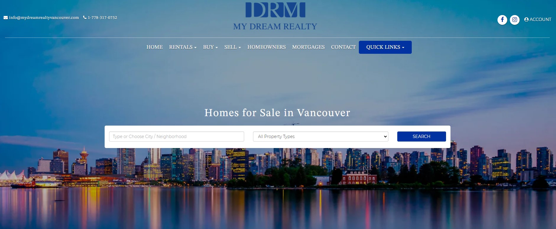 My Dream Realty Homepage