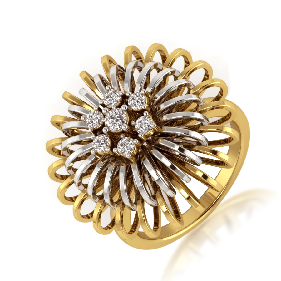 Floral Sparkle Diamond Ring