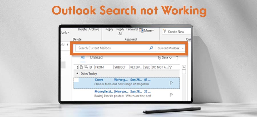How to Enable Outlook Search? 