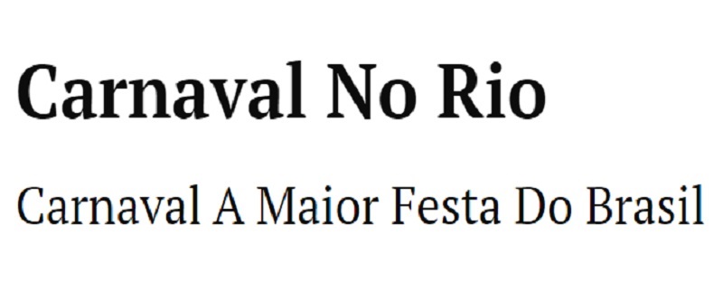 Carnaval No Rio