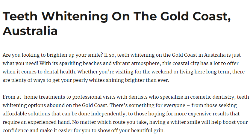 Teeth Whitening Gold Coast