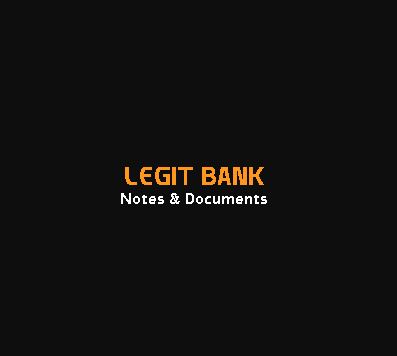 Legit Bank Notes & Documents