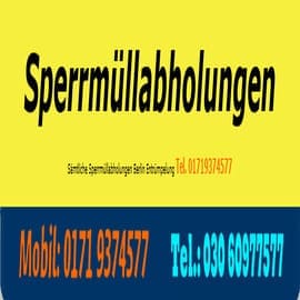 Sperrmüll Abholung 80Euro