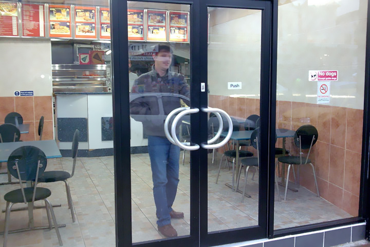 Frameless glass shopfront London