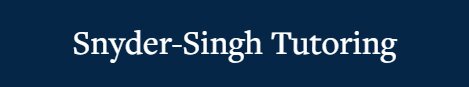 Snyder-Singh Tutoring