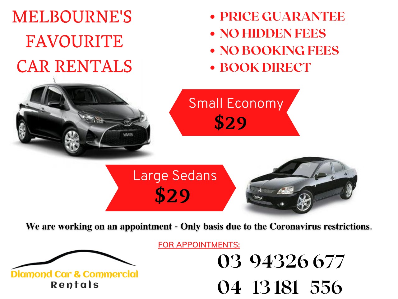 Car rentals agency in Footscray