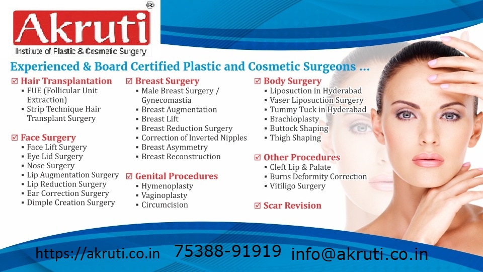 Akruti clinic for Plastic and Cosmetic Surgery in hyderabad