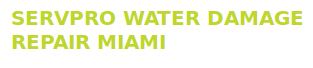 Servpro Water Damage Repair Miami