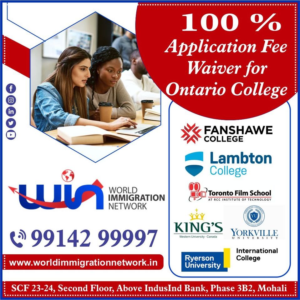100 % Application Fee Waiver For Ontario Colleges.