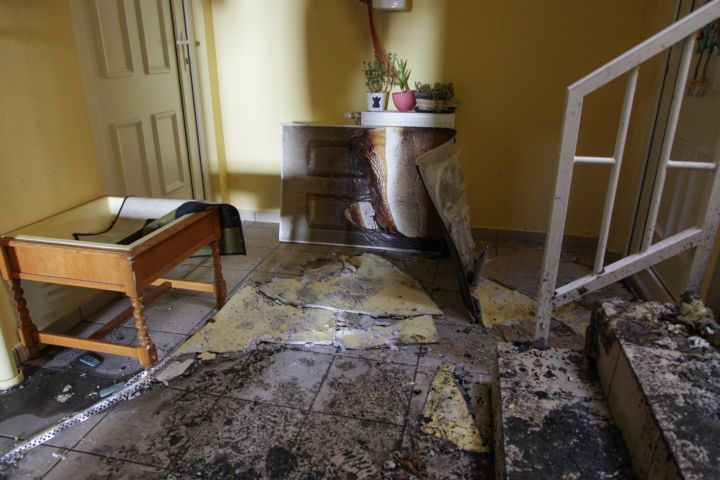 Room With Fire Damage