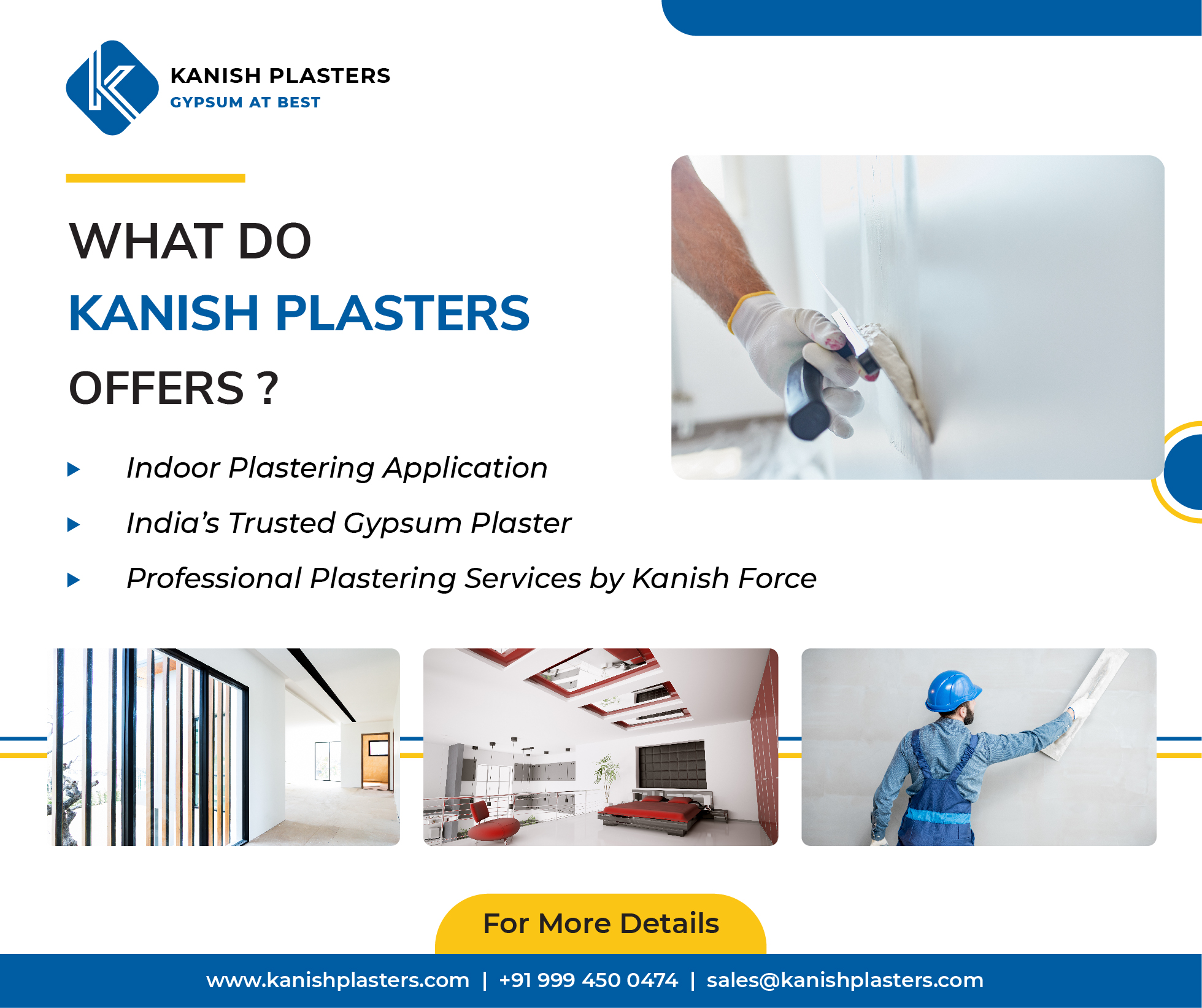 Gypsum plastering 